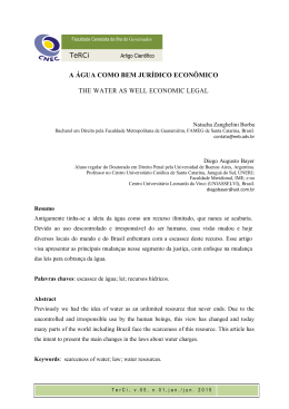 A &Aacute;GUA COMO BEM JUR&Iacute;DICO ECON&Ocirc;MICO
