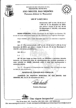 s&Atilde;o MIGUEL DAS MISS&Otilde;ES - Col&eacute;gio Registral do Rio Grande do Sul