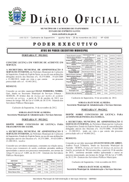 Di&aacute;rio Oficial N&ordm; 4.260 - 28 de Novembro (quarta-feira)