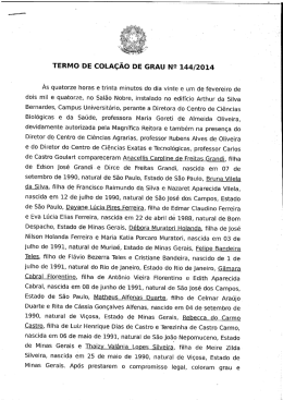 TERMO DE COLAÇÃO DE GRAU NQ 144/2014