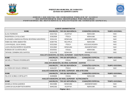 DEFERIMENTO DAS INSCRI&Ccedil;&Otilde;ES P&Oacute;S RECURSOS