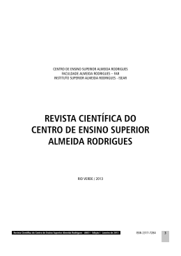 revista cient&iacute;fica do centro de ensino superior almeida rodrigues