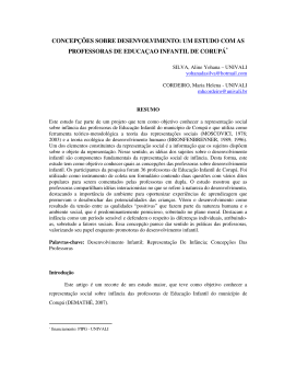 concepções sobre desenvolvimento: um estudo com as