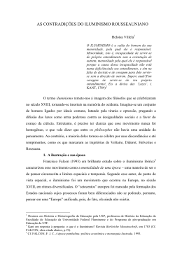 as contradi&ccedil;&otilde;es do iluminismo rousseauniano