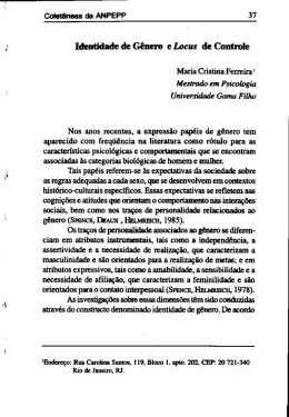 Identidade de gênero e locus de controle