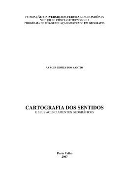 CARTOGRAFIA DOS SENTIDOS - Mestrado em Geografia