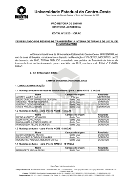 Edital 23-2011- Resultado Transfer&ecirc;ncia Interna 2012