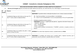 Resultado dos Recursos Contra Gabarito da Prova