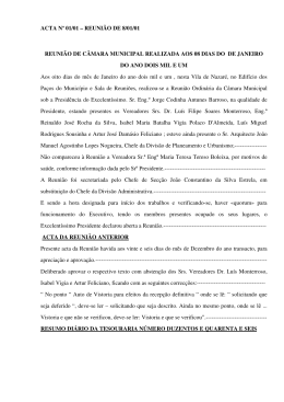 acta nº 01/01 - Câmara Municipal da Nazaré