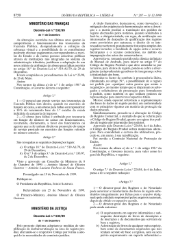 Decreto-Lei n.&deg; 533/99, de 11 de dezembro