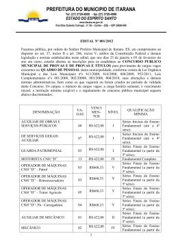 PREFEITURA DO MUNICIPIO DE ITARANA
