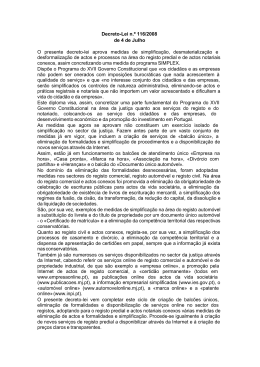 Decreto-Lei n.&ordm; 116/2008 de 4 de Julho O presente decreto