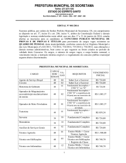 Edital 001/2014