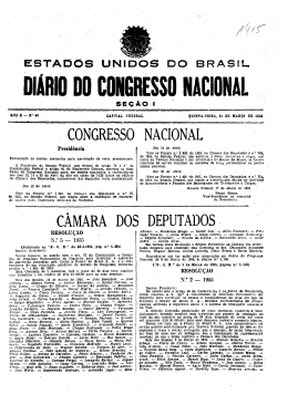 DIIRIO DO CONGRESSO NAtiONAL