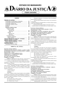 di&aacute;rio da justi&ccedil;a - Portal do Poder Judici&aacute;rio do Estado do Maranh&atilde;o
