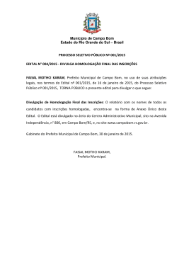 Edital nº 004/2015 - Prefeitura Municipal de Campo Bom