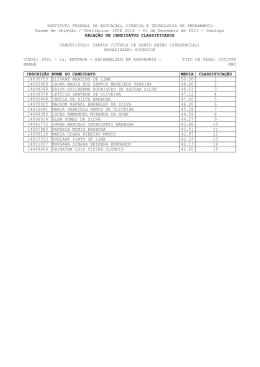INSTITUTO FEDERAL DE EDUCA&Ccedil;&Atilde;O, CI&Ecirc;NCIA E - CVEST