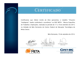 Certificamos que Otávio Cunha da Silva - DEPT - Cefet-MG