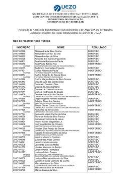 Resultado da Documenta&ccedil;&atilde;o Cotista