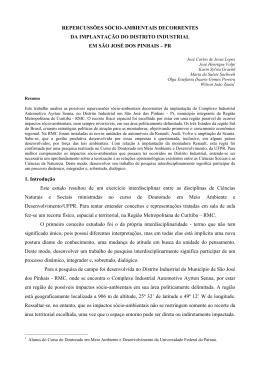 1 REPERCUSS&Otilde;ES S&Oacute;CIO-AMBIENTAIS