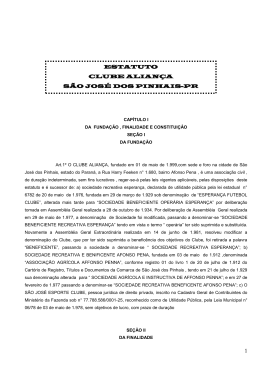 estatuto do clube alian&ccedil;a s&atilde;o jos&eacute; dos pinhais-pr
