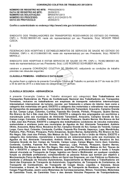 CCT 2013-2014 - SINDIPAR x FEHOSPAR x SINDICATO DOS