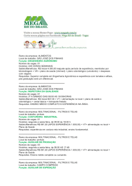 Vagas - Mega RH do Brasil