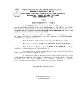PREFEITURA MUNICIPAL DE MORRO REDONDO