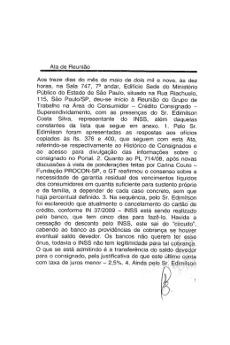 Trabalho na Área do Consumidor - Crédito Consignado -