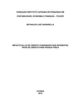 FASSARELLA, Reynaldo Luiz. Impacto da lei de cr&eacute;dito consignado