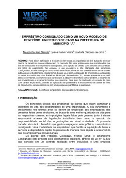 empr&eacute;stimo consignado como um novo modelo de