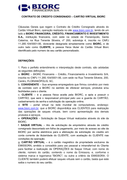 Contrato de Adesão ao Saque Virtual - BIORC