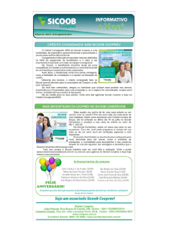 Informativo Cooprev + Você - Agosto de 2013