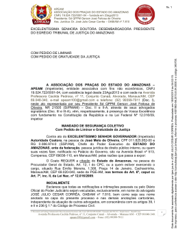 Inicila do Mandado de Seguran&ccedil;a