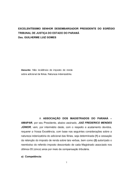 EXCELENT&Iacute;SSIMO SENHOR DESEMBARGADOR