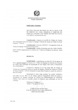 Portaria n. 65/2011 - Tribunal de Justiça de Santa Catarina