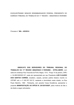 EXCELENT&Iacute;SSIMO SENHOR DESEMBARGADOR