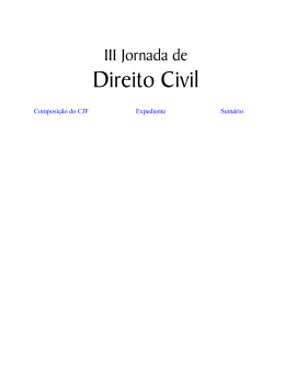 III Jornada de Direito Civil - Conselho da Justi&ccedil;a Federal