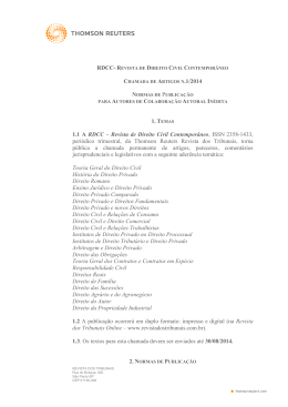 1. TEMAS 1.1 A RDCC – Revista de Direito Civil Contemporâneo