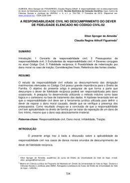 a responsabilidade civil no descumprimento do dever de