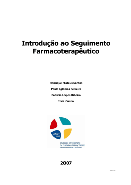 GICUF - Introdu&ccedil;&atilde;o ao Seguimento Farmacoterap&ecirc;utico
