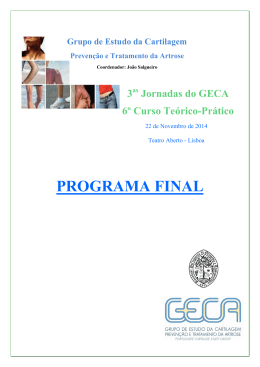 programa final - Sociedade Portuguesa de Ortopedia e Traumatologia