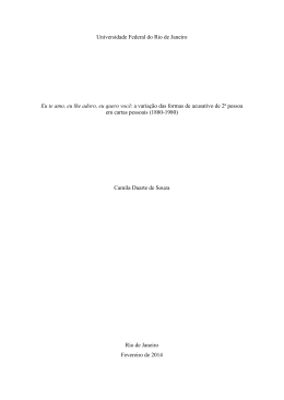 Eu te amo, eu lhe adoro, eu quero você: a variação das formas de