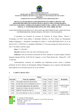 divulga&ccedil;&atilde;o do resultado definitivo da prova pr&aacute;tica