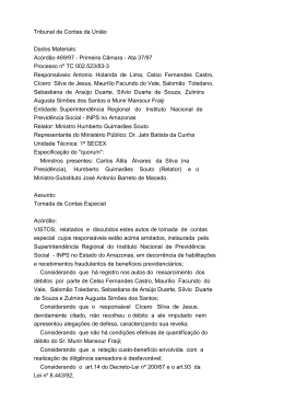 Tribunal de Contas da União Dados Materiais: Acórdão 469/97
