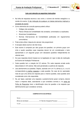 Exame de Avalia&ccedil;&atilde;o Profissional