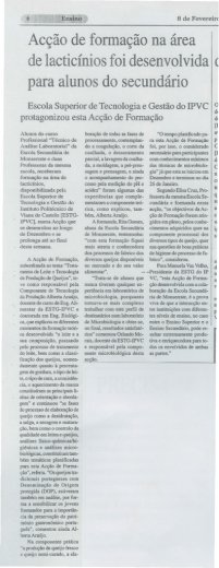 Ac&ccedil;&atilde;o de forma&ccedil;&atilde;o na &aacute;rea de lactic&iacute;nios foi desenvolvida