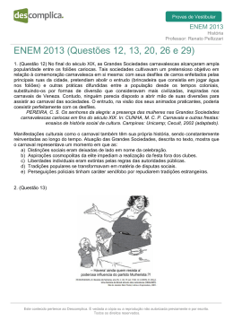 ENEM 2013 (Questões 12, 13, 20, 26 e 29)