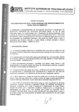INSTITUTO SUPERIOR DE TEOLOGIA APLICADA ,