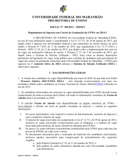 Edital 308/2013 - PROEN - Universidade Federal do Maranh&atilde;o